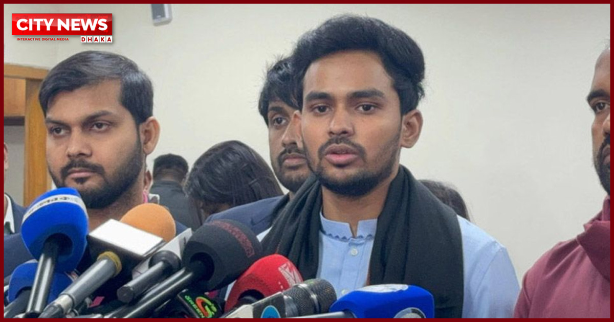 ‍‍`ছায়া মন্ত্রিসভা‍‍` গঠনের প্রক্রিয়া চলছে— বললেন আসিফ মাহমুদ সজীব ভূঁইয়া