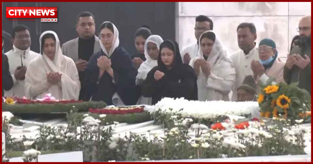 Zaima Rahman, Other Family Members Visit Begum Zia’s Grave on Friday