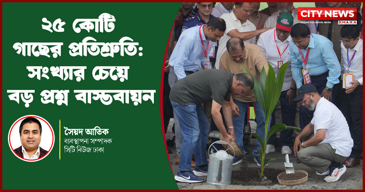 ২৫ কোটি গাছের প্রতিশ্রুতি: সংখ্যার চেয়ে বড় প্রশ্ন বাস্তবায়ন