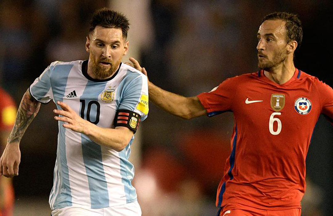 আর্জেন্টিনা-চিলির প্রথমার্ধ ১-১ গোলে সমতা