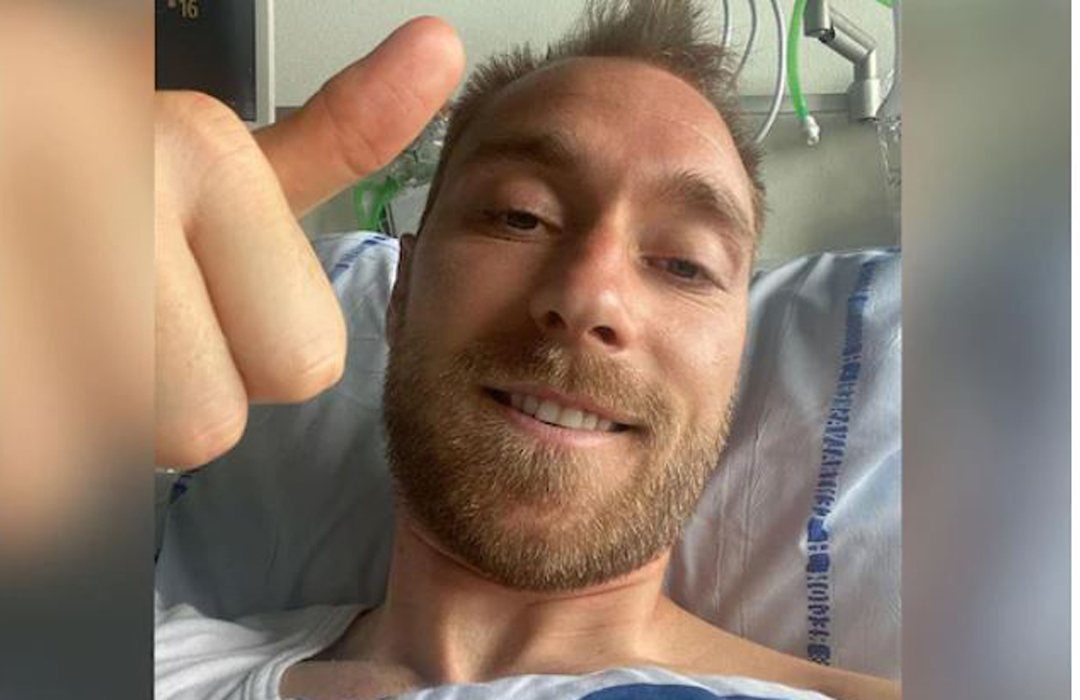 হাসপাতালে শুয়েই ভক্তদের ধন্যবাদ দিলেন এরিকসেন