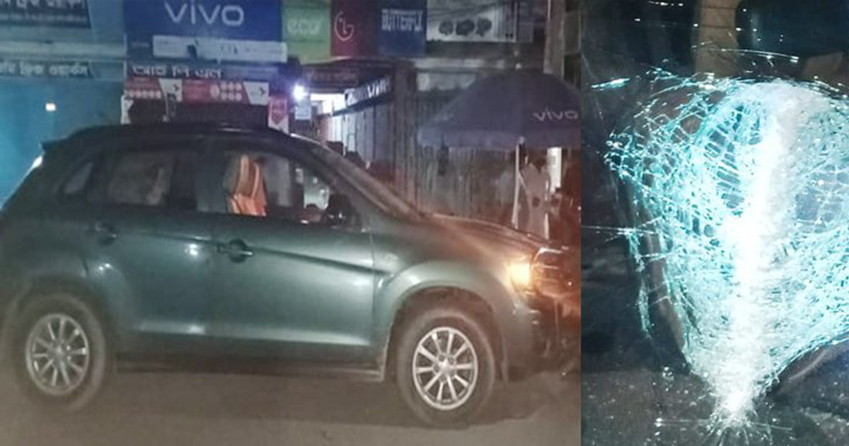 নলডাঙ্গা উপজেলা চেয়ারম্যানের গাড়িতে হামলা