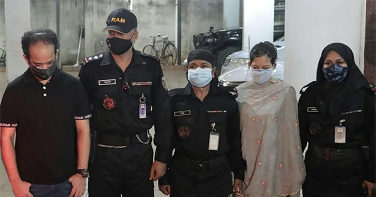 রাসেল ও তার স্ত্রী শামীমাকে গুলশান থানায় হস্তান্তর