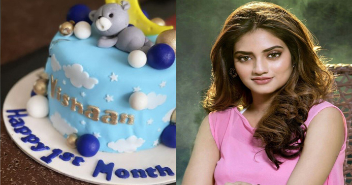 ঈশানের এক মাস কেক কেটে উদযাপন করলেন নুসরাত