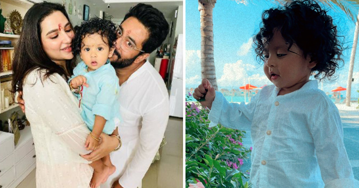 মা-বাবার সঙ্গে সমুদ্রে নামার বায়না ছোট্ট ইউভানের