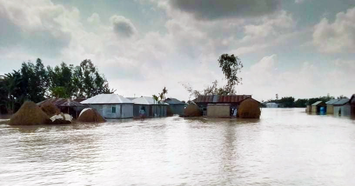 কুড়িগ্রামে আকস্মিক বন্যায় পানিবন্দি সহস্রাধিক পরিবার