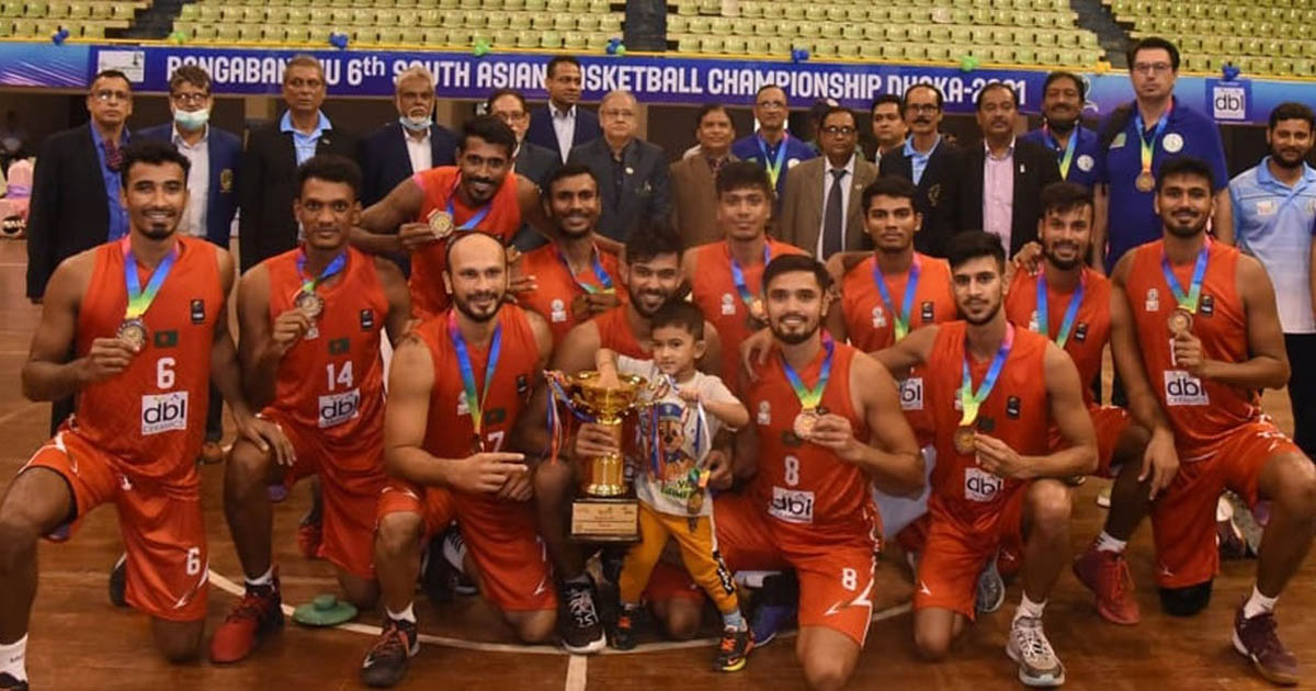 দক্ষিণ এশিয়ান বাস্কেটবলে ভারত চ্যাম্পিয়ন, বাংলাদেশ তৃতীয়