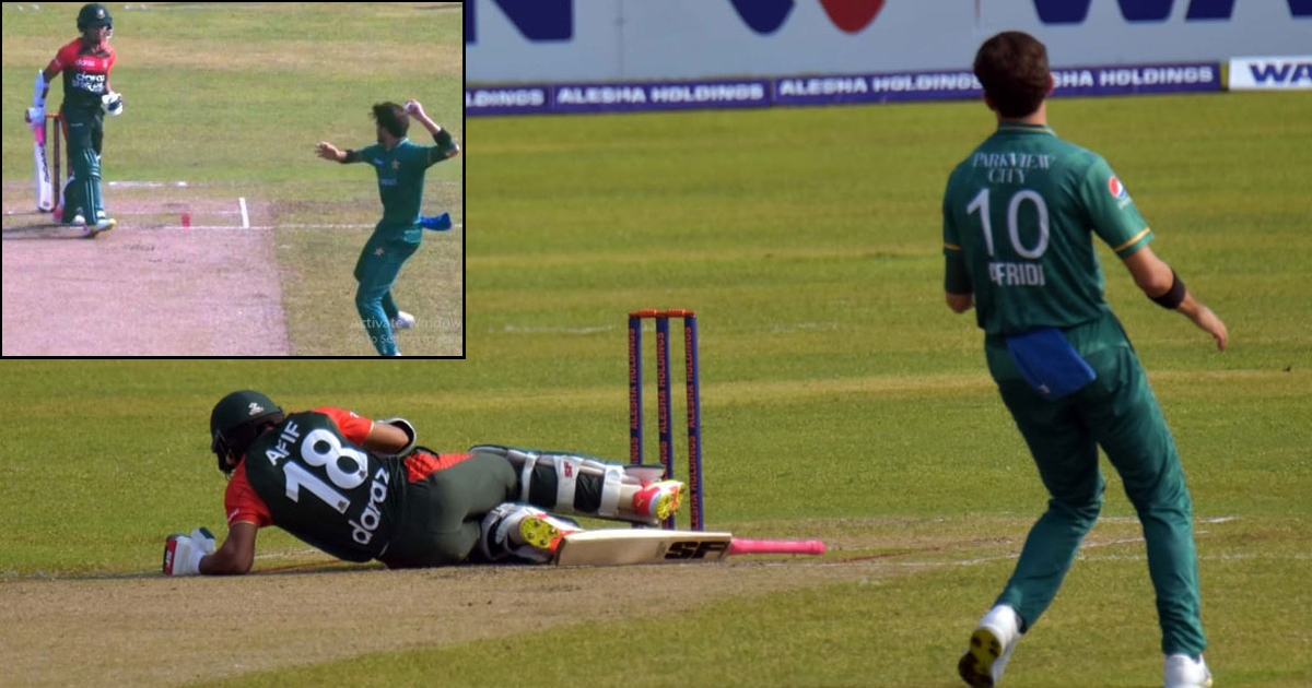 আফ্রিদির আচরণ অখেলোয়াড়সুলভ