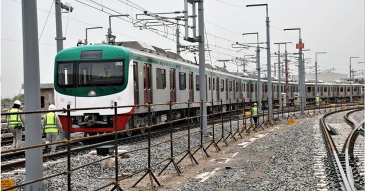 উত্তরা থেকে আগারগাঁও গেল যাত্রীবিহীন মেট্রোরেল