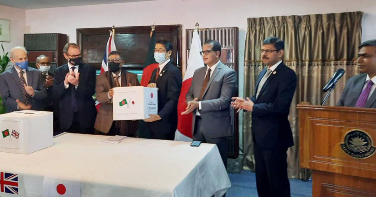 জাপান-যুক্তরাজ্য থেকে এলো ৮০ লাখ ডোজ করোনা টিকা