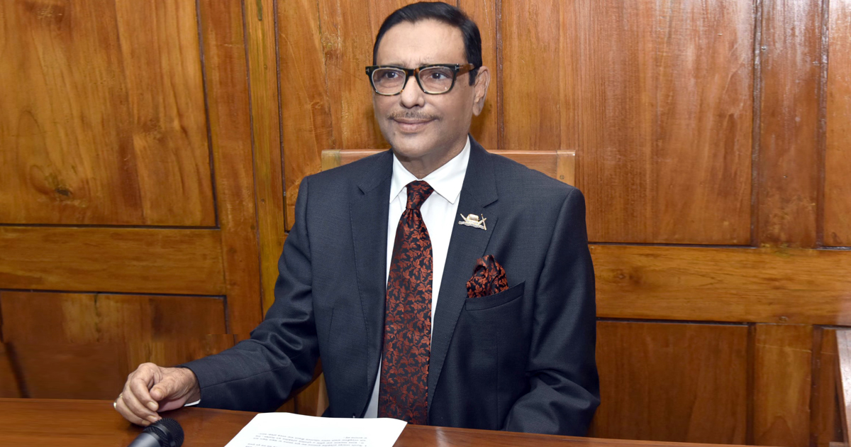 আমি কাজ ভালোবাসি : ফেসবুকে ওবায়দুল কাদের