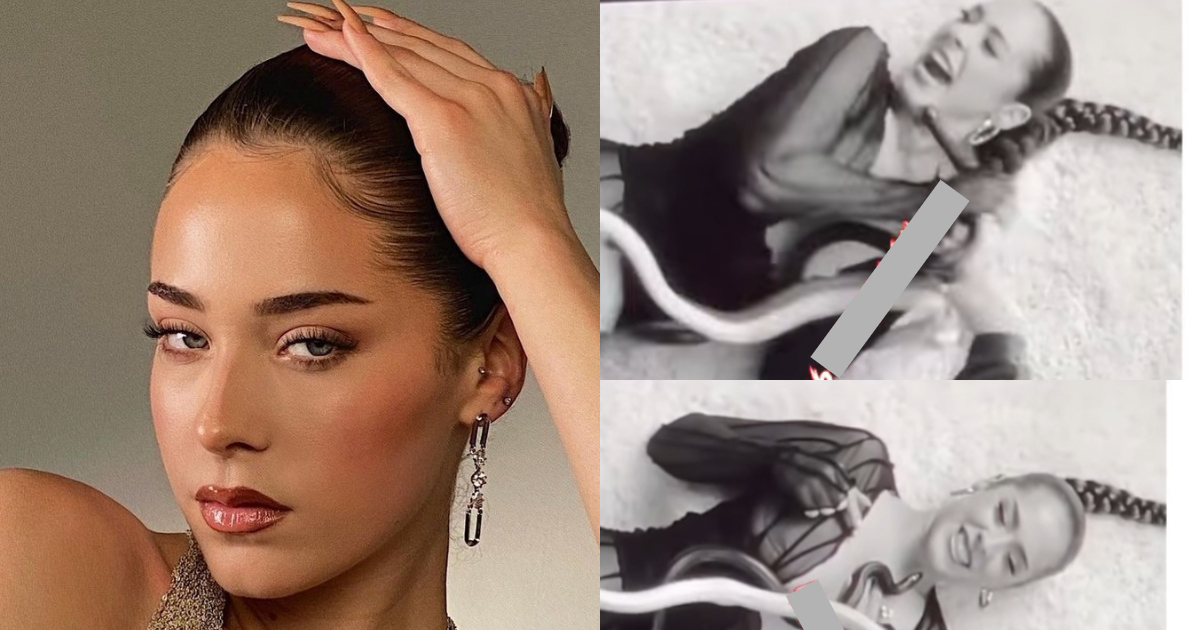 শুটিংয়ে মার্কিন গায়িকার গালে সাপের কামড়