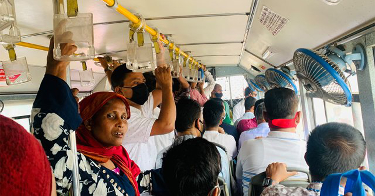 গণপরিবহনে স্বাস্থ্যবিধি অমান্য, দেখার কেউ নেই