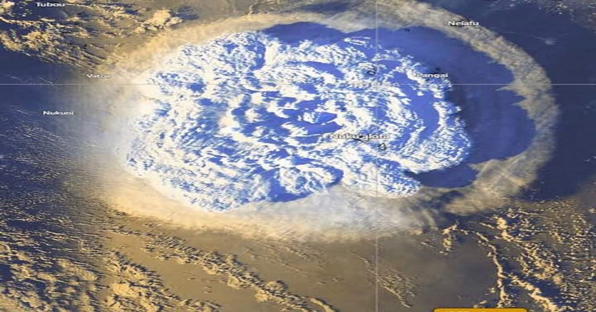 Hunga Tonga Hunga Ha’apai volcano erupts