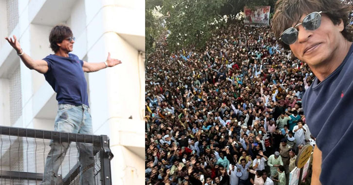 ঈদের দিন মান্নাতের ব্যালকনিতে ভক্তদের দেখা দিলেন বলিউড বাদশাহ