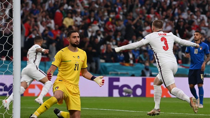 ফাইনালে ইটালির বিরুদ্ধে প্রথম গোল  ইংল্যান্ডের