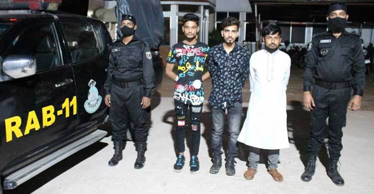 নারায়ণগঞ্জে ৫ চাঁদাবাজকে আটক করেছে র‌্যাব