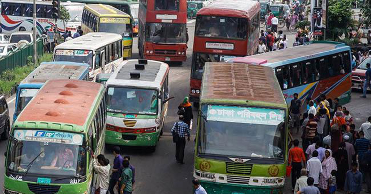 শতভাগ যাত্রী নিয়ে চলছে গণপরিবহন