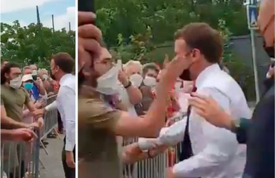 শুভেচ্ছা বিনিময়ের সময় থাপ্পড় খেলেন ম্যাঁখো